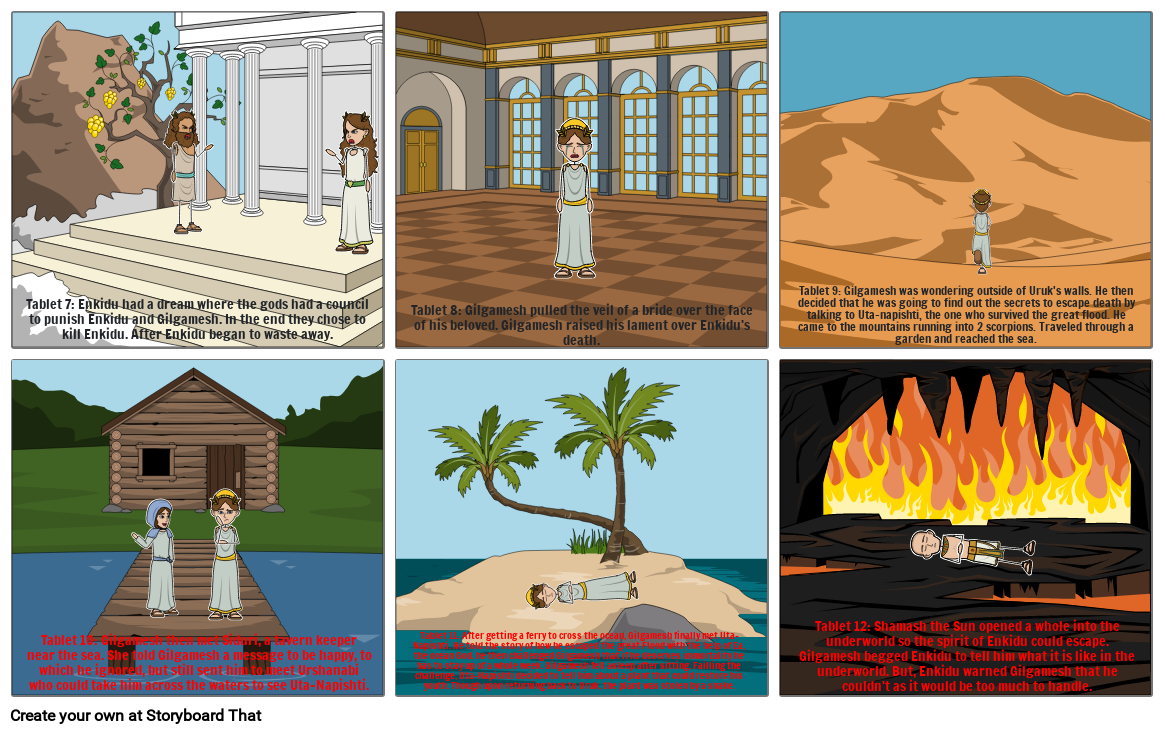 Gilgamesh Storyboard (English 9)