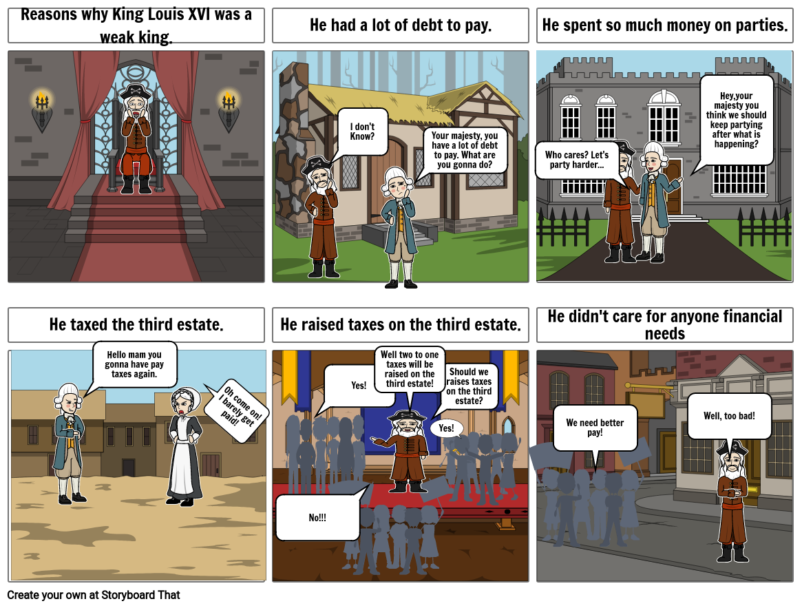 King Louis the 16th the weak king Storyboard by fae8bf03