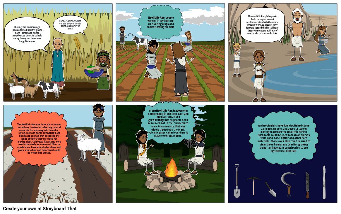 Evolution of Neolithic stone age Storyboard by farhanaz32850