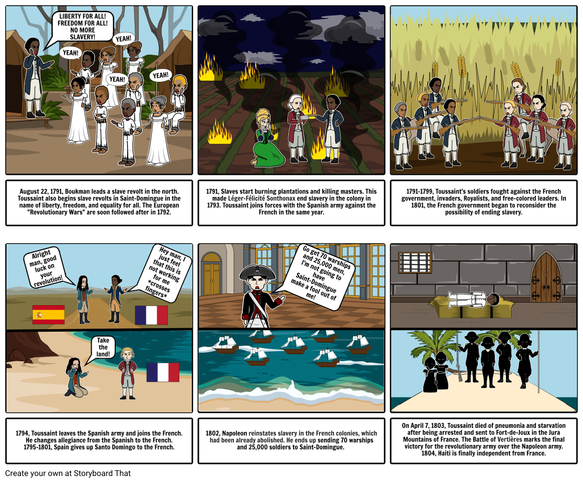 Haiti revolution Storyboard by faviscakes