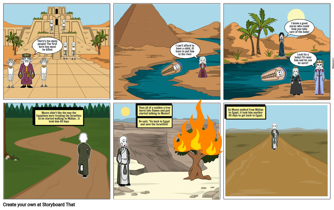 The Story Of Moses Storyboard By Fb617d9d 