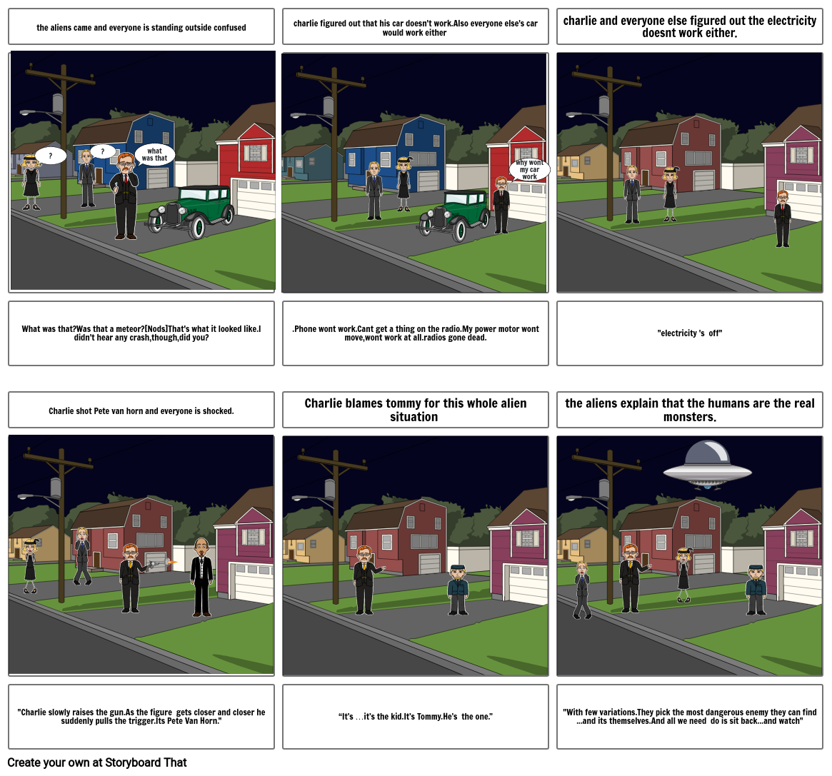 Monsters on maple street Storyboard por fb9786ff