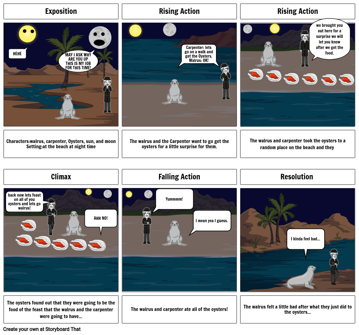 Walrus and the Carpenter Storyboard by fbe8afb6
