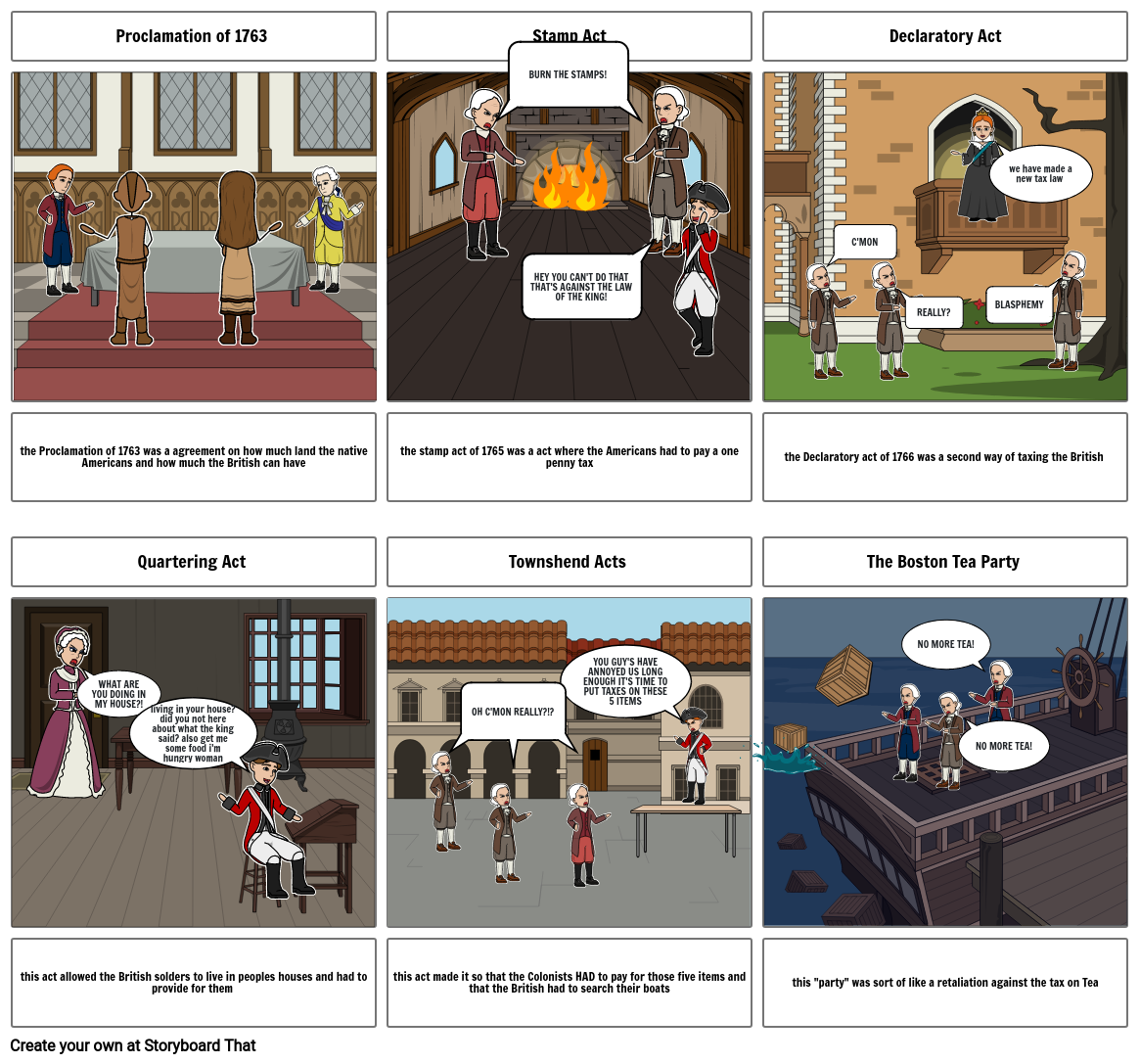 Causes Of The Revolution Storyboard by fc373368