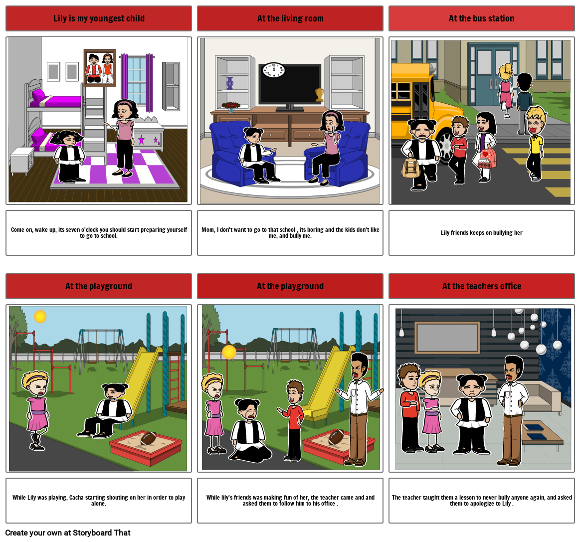 Bullying Storyboard by fc7a9e62