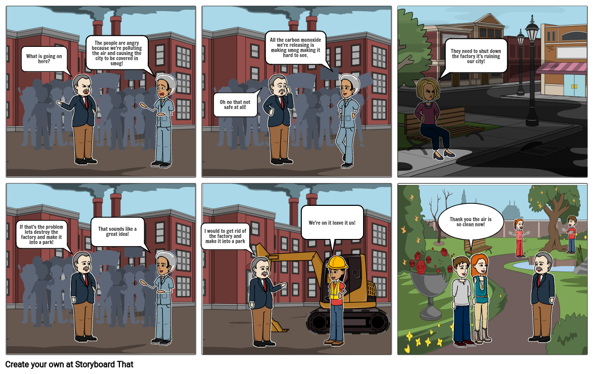 Air Pollution Comic Strip Историята на fc8bece0