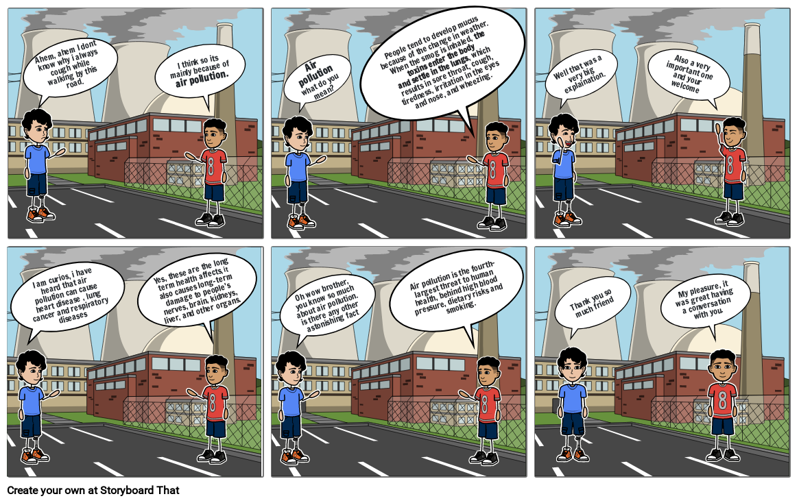 Air Pollution - Comic Strip