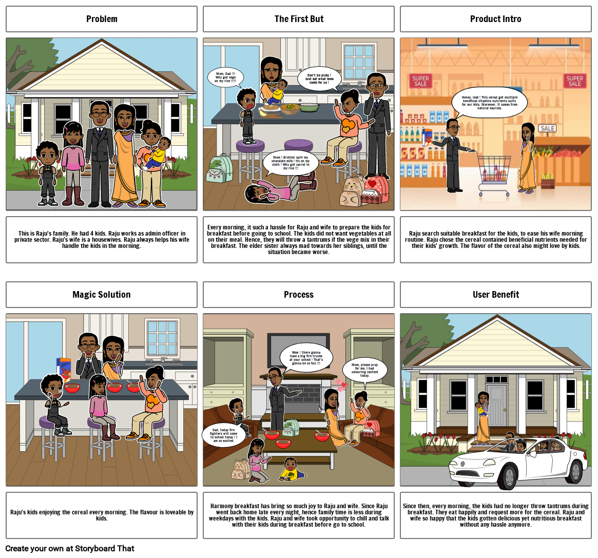 Cereal breakfast Storyboard by fcfe3216