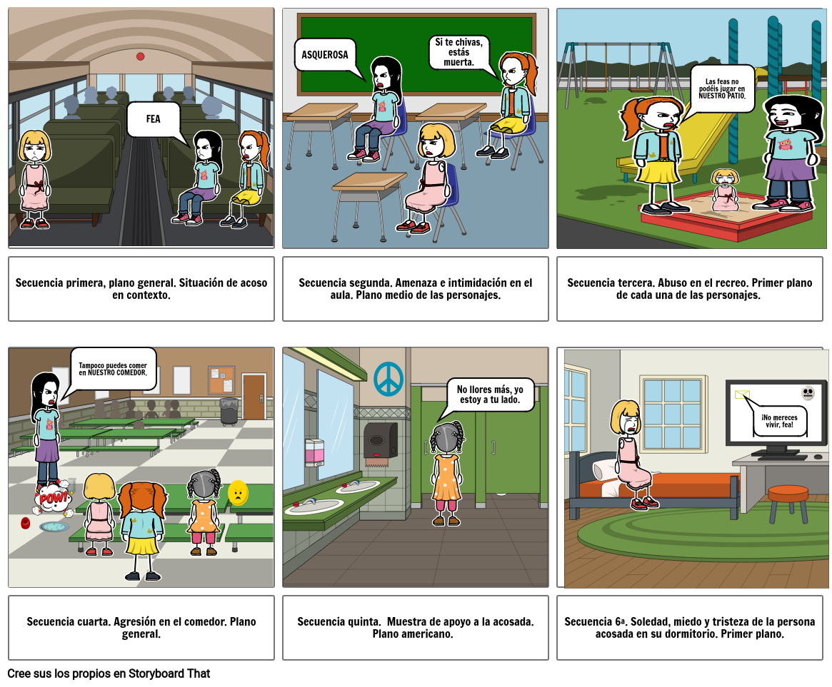 Acoso escolar Storyboard by fd2069e8