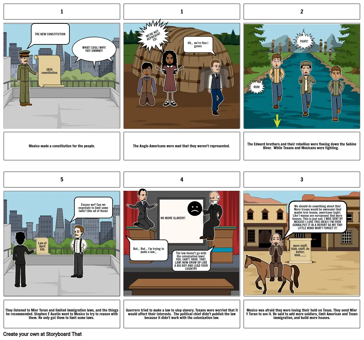 Texas History Comic Strip