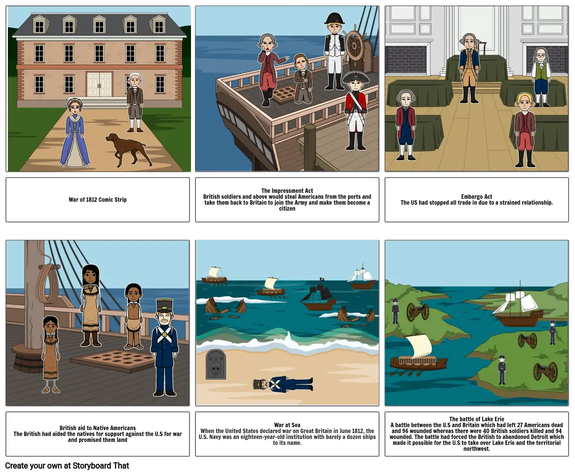 War of 1812 comic strip