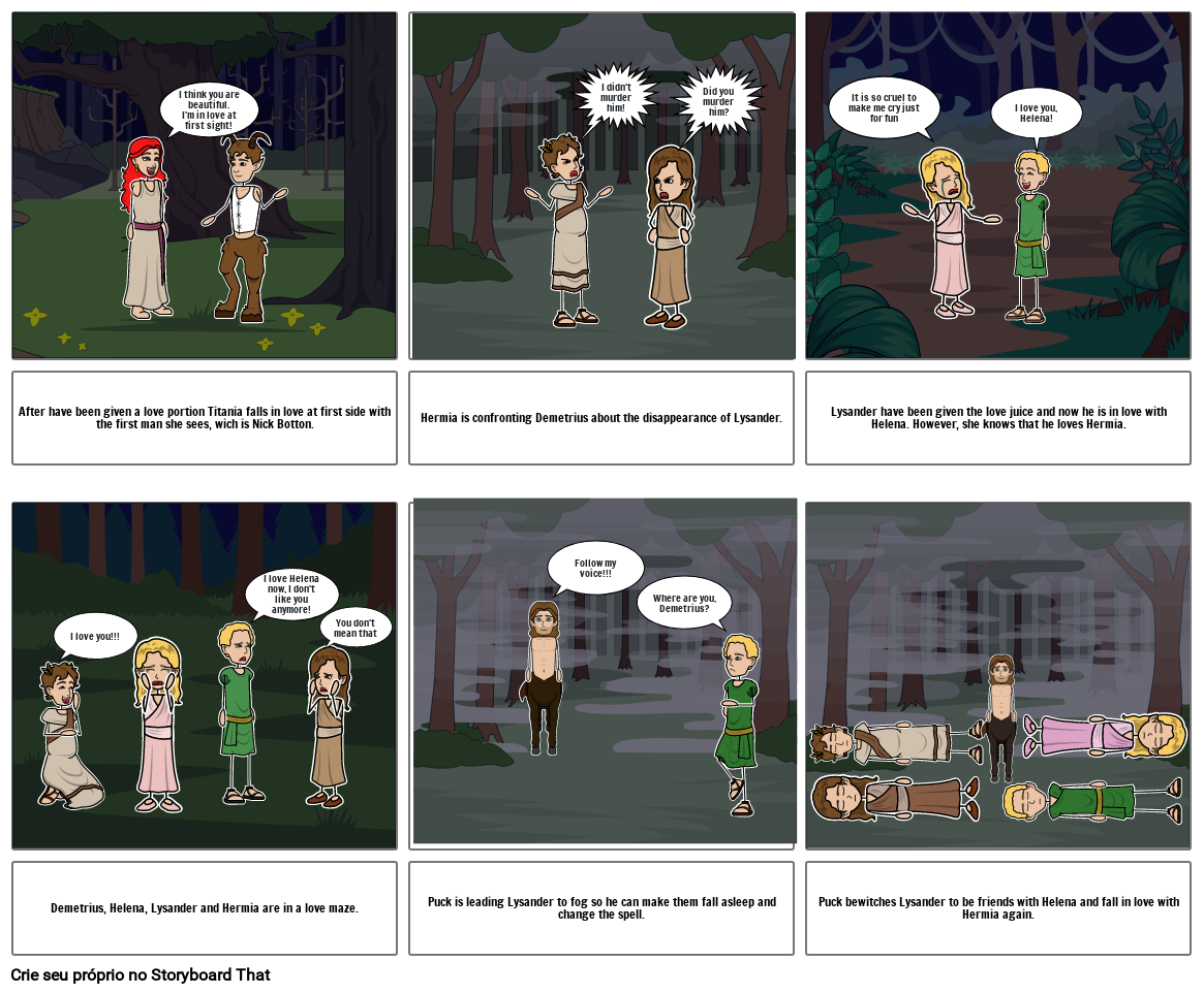 A MIDSUMMER NIGHT S DREAM Storyboard By Fd C