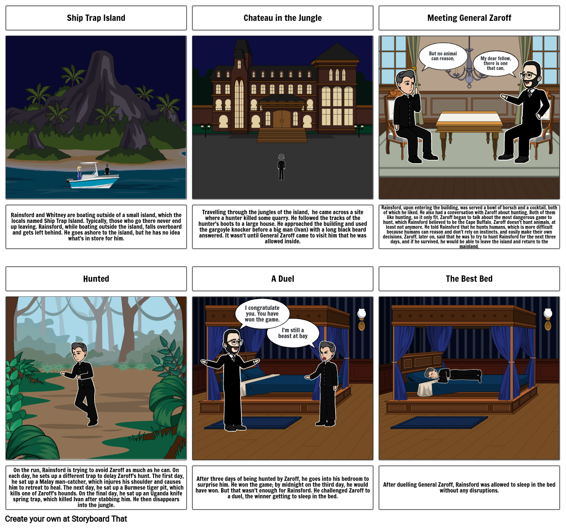 The Most Dangerous Game Storyboard por fd663ac6