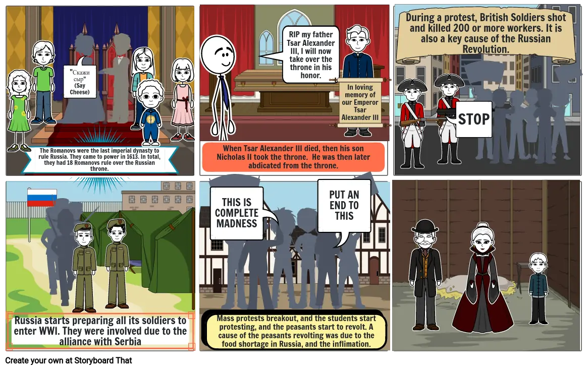 Russian Revolution Comic Strip