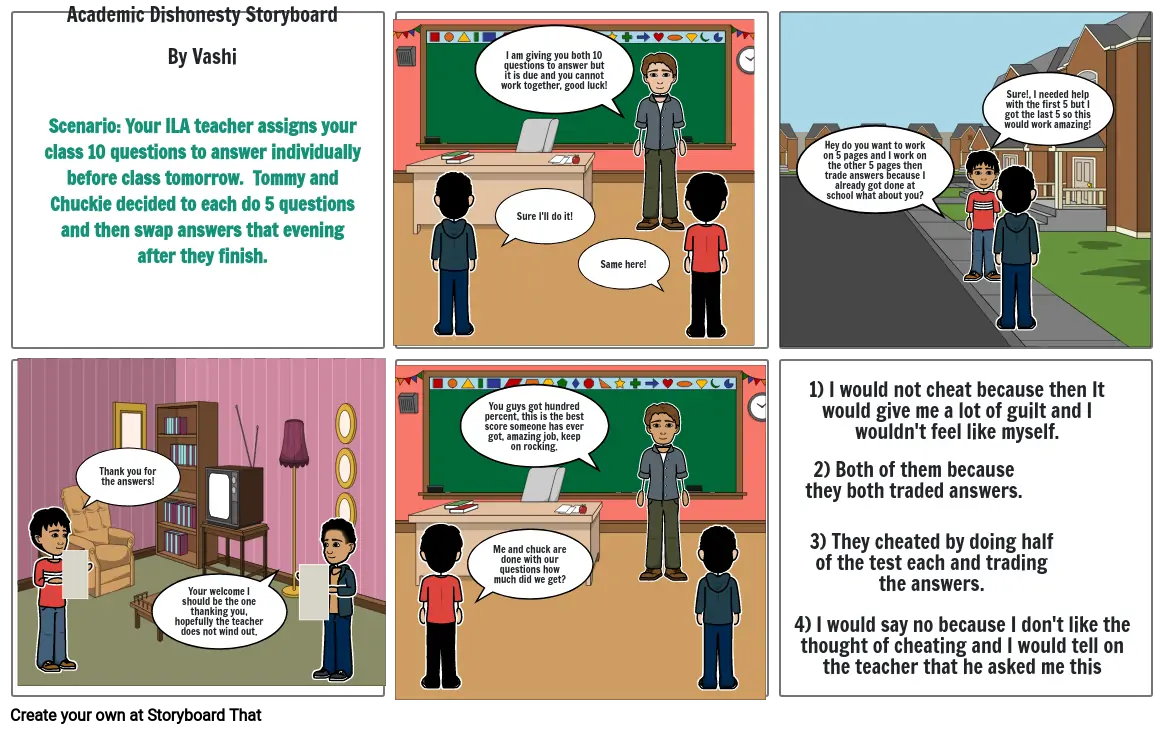 Academic Dishonesty Storyboard