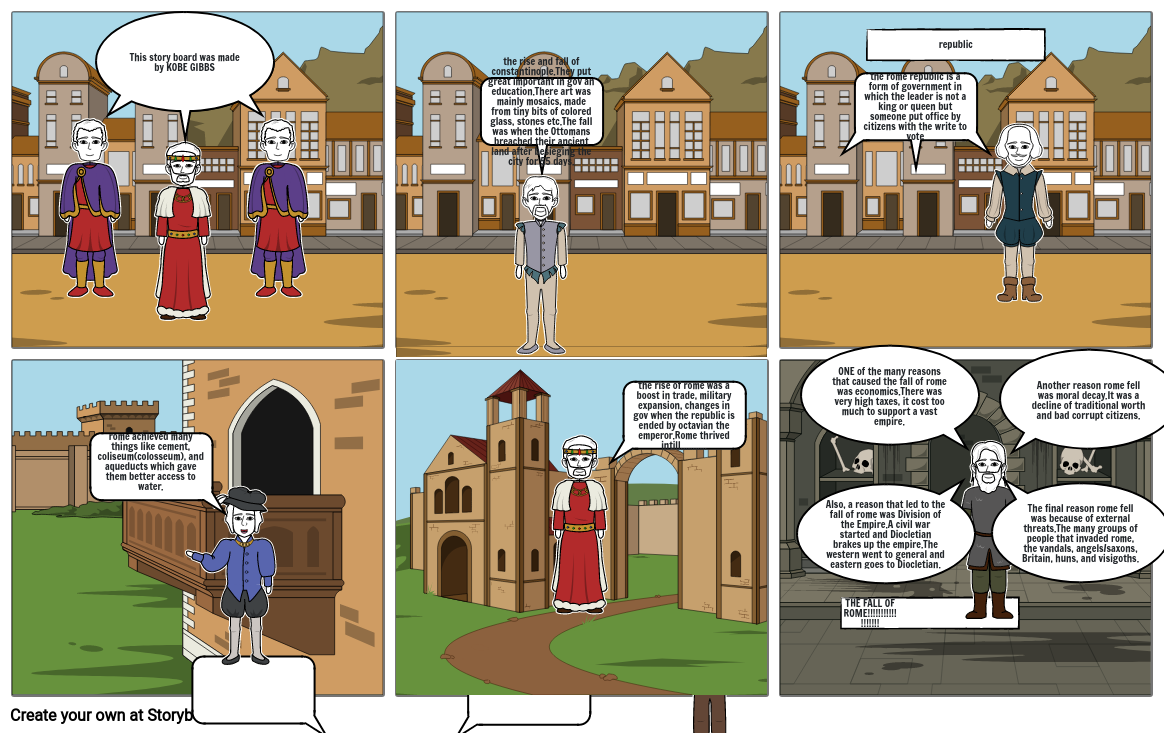 fall of rome Storyboard by fdfb7e39