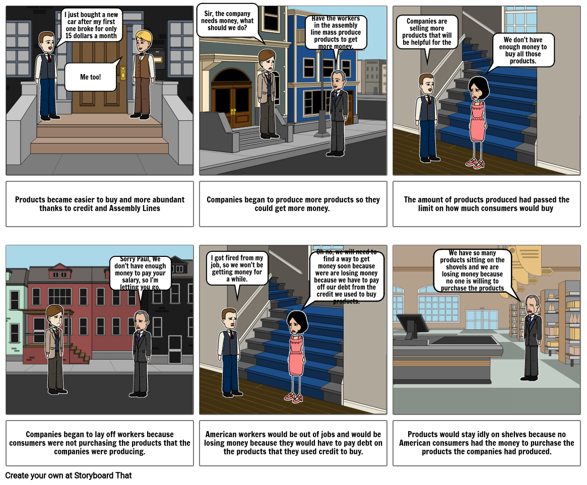 Causes Of The Great Depression Storyboard By Fe45b24f 