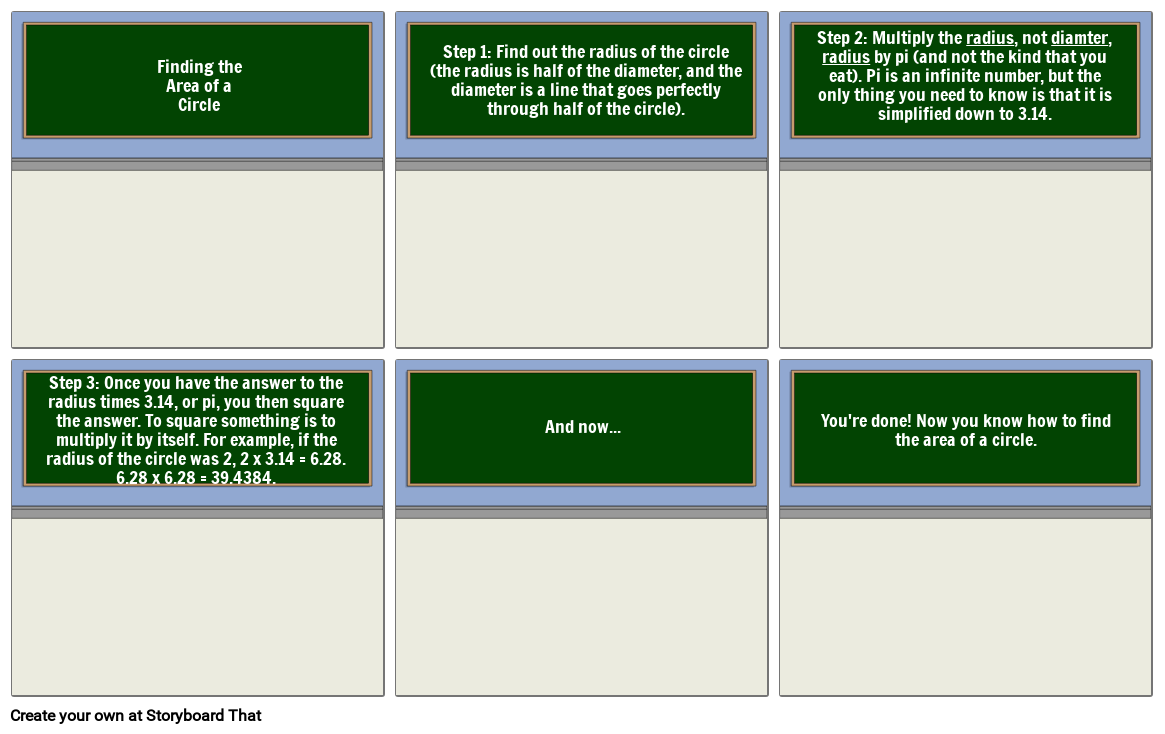 finding-the-area-of-a-circle-storyboard-by-fe4d87af