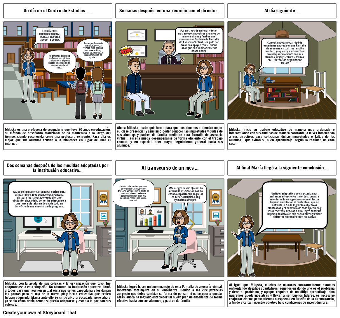 STORYBOARD DE PANTALLA VIRTUAL DE ASESORIA EDUCATIVA