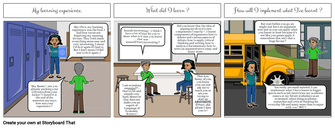 LES REFLECTION: CRITICAL WRITING & THINKING