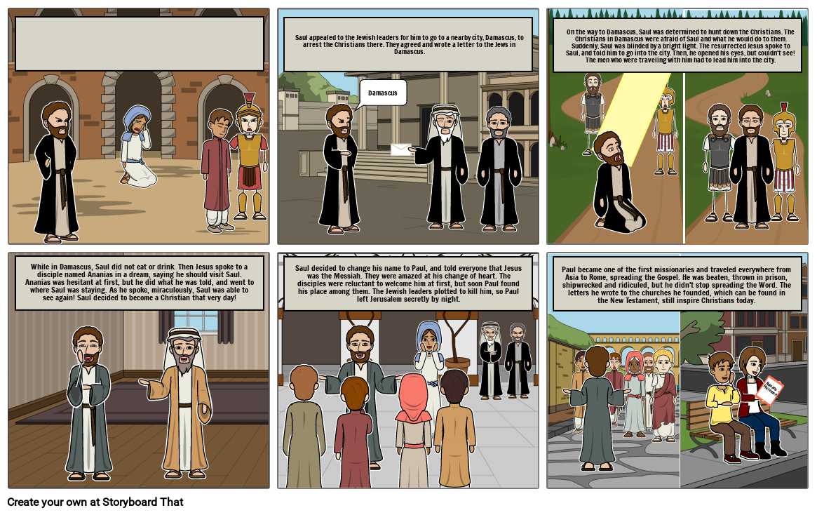 SAul's conversion Storyboard by fefe203d