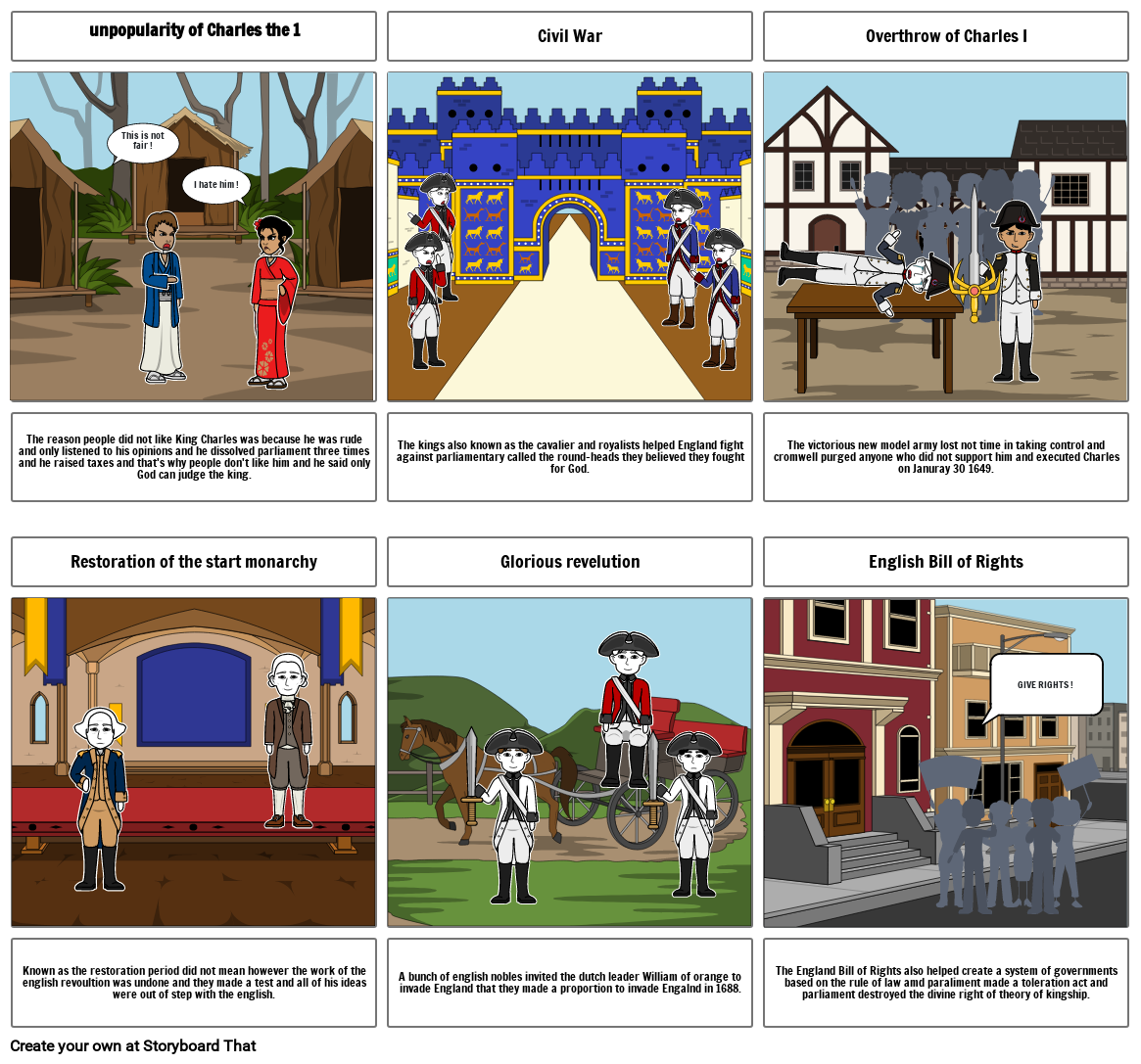 English Civil War Cartoon Storyboard por ff029b8d