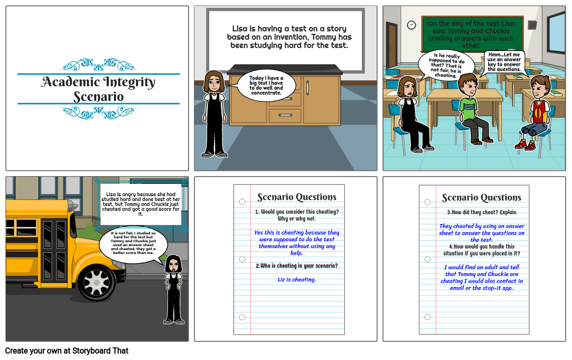 Academic Dishonesty Storyboard