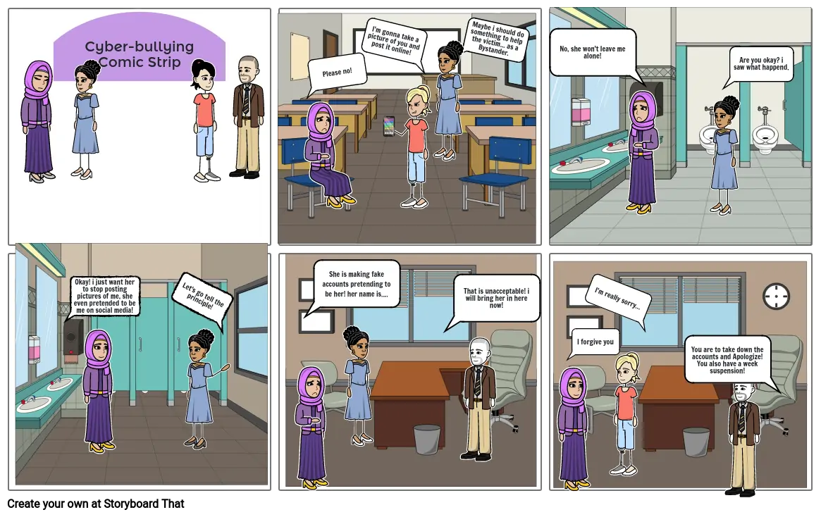 Cyber-bullying Comic Strip