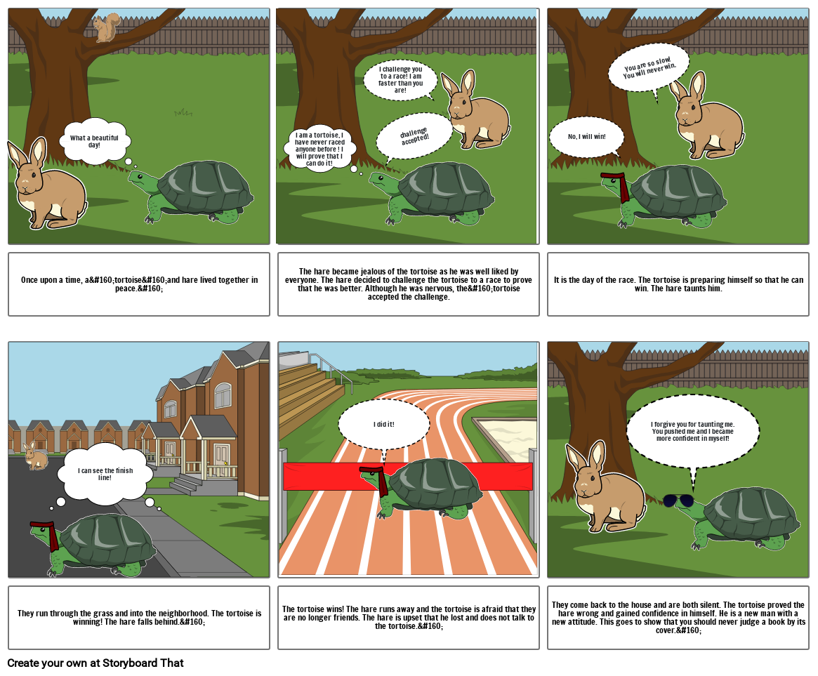 The tortoise and the hare Storyboard by ffd8b902