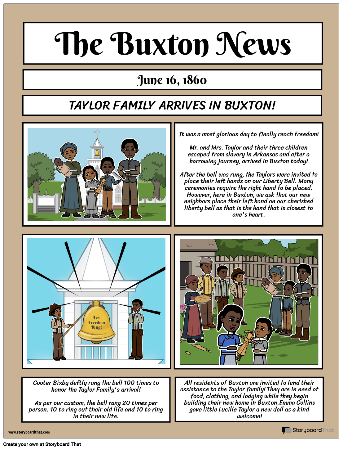 Elijah Of Buxton sanomalehden Etusivu Storyboard