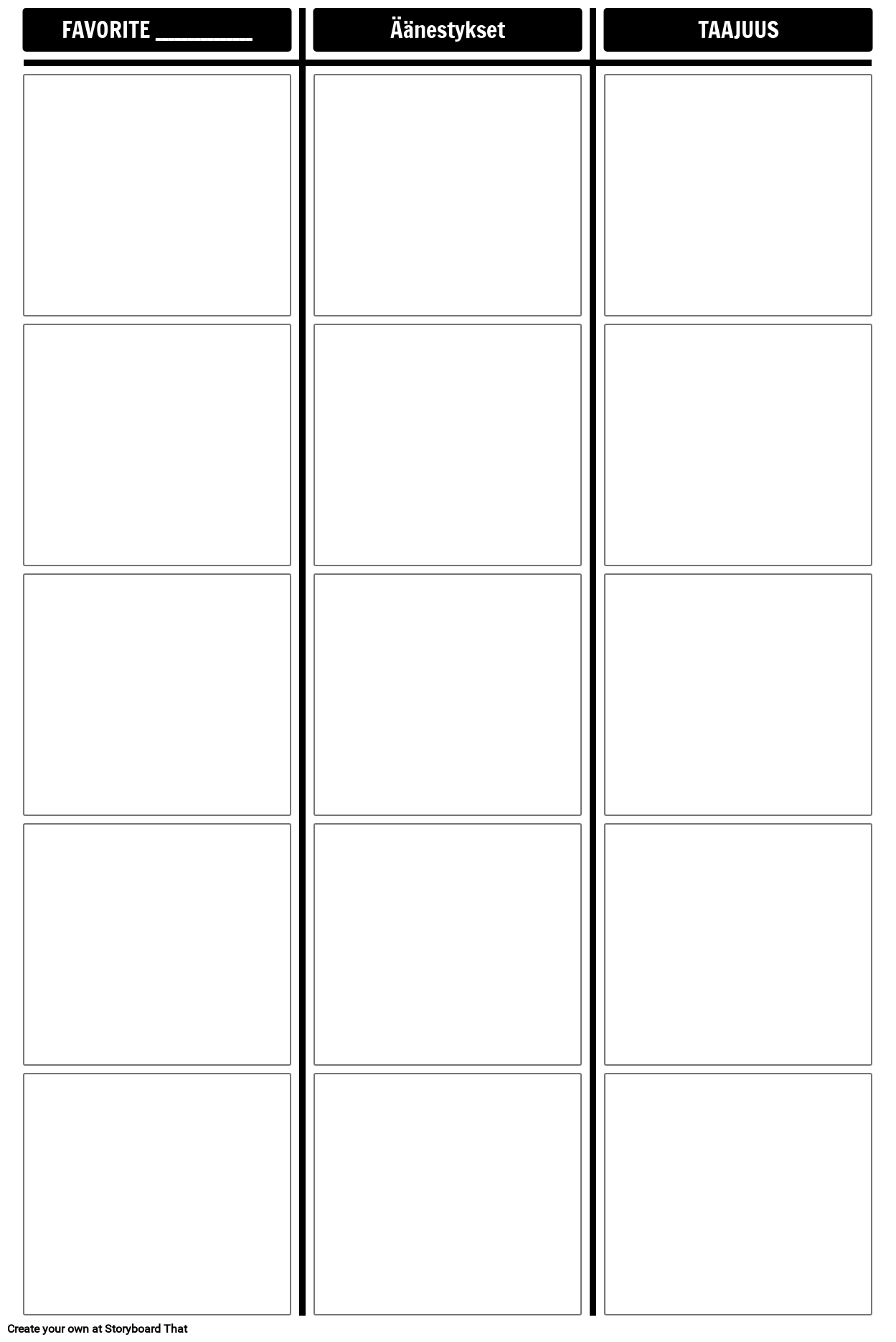 Frequency Tally Chart -malli