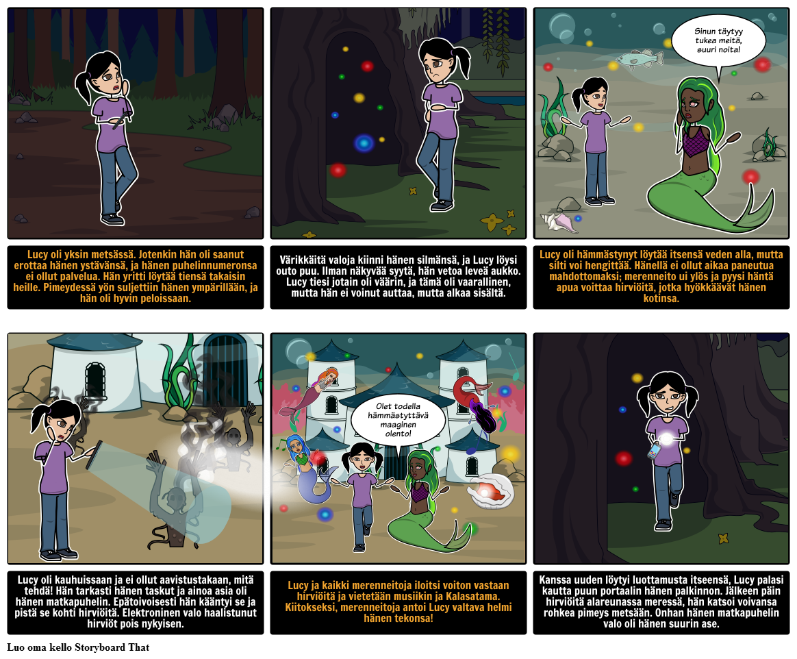 Halloween Toiminta - Story Starter Storyboard by fi-examples