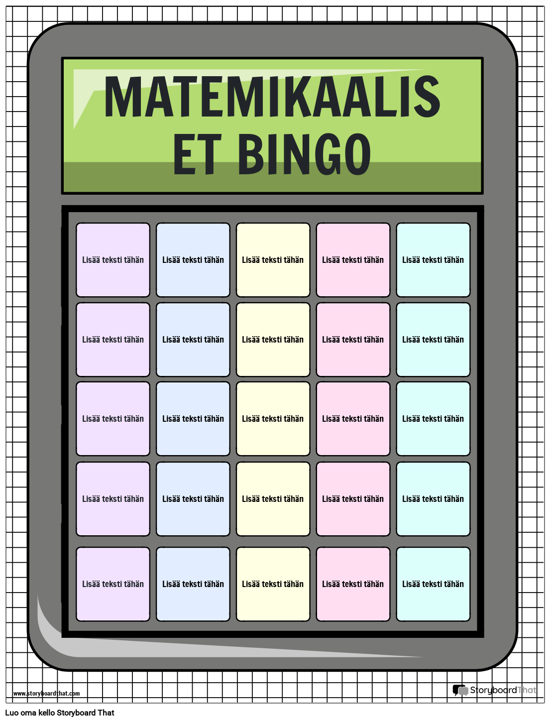 Hauska Matemaattinen Bingotoiminta Storyboard Par Fi examples Hauska Matemaattinen Bingotoiminta Storyboard Par Fi examples