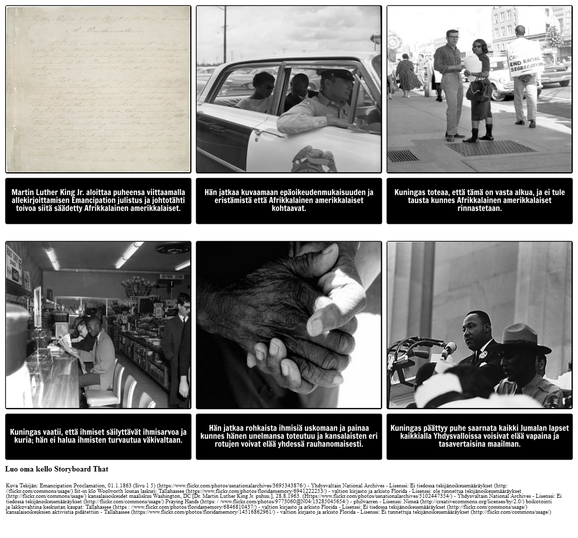 I Have A Dream Keskeinen Ajatus Storyboard Por Fi examples