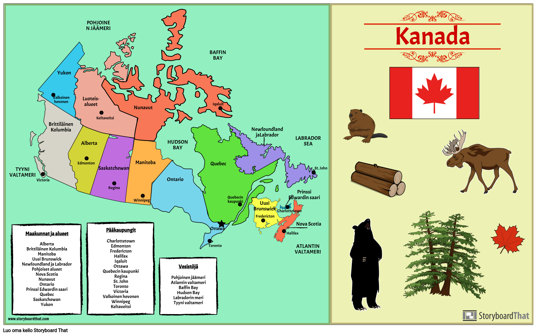Kanadan Kartta Storyboard por fi-examples