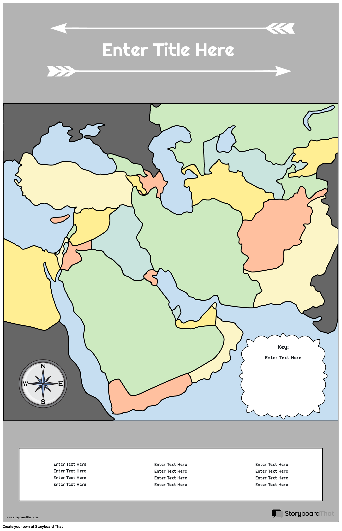 Karttajuliste 29 Värimuotokuva Lähi-itä Storyboard