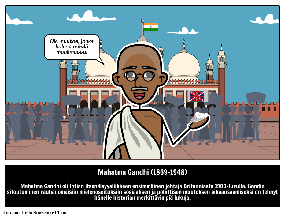 kuka-oli-mahatma-gandhi-storyboard-par-fi-examples