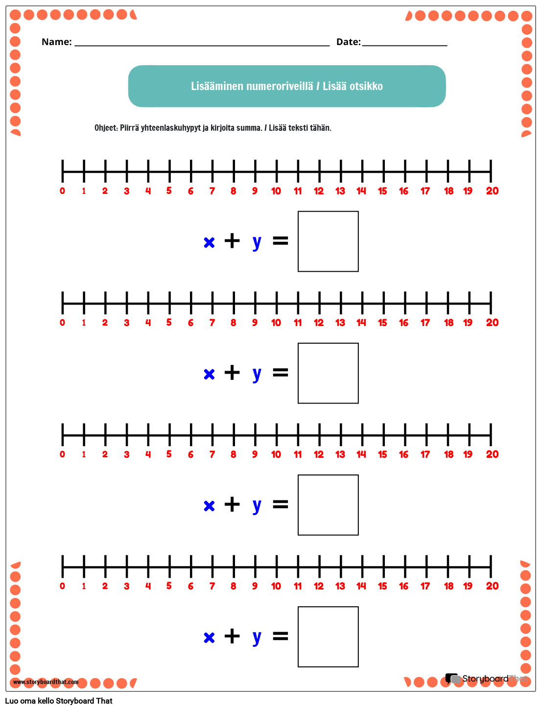 numerorivin-lis-ystaulukko-pilkkureunuksella-storyboard