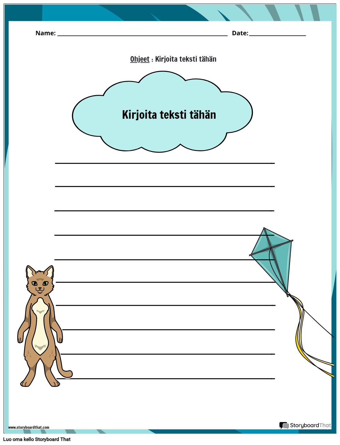 Runon riimijärjestelmän laskentataulukot Storyboard