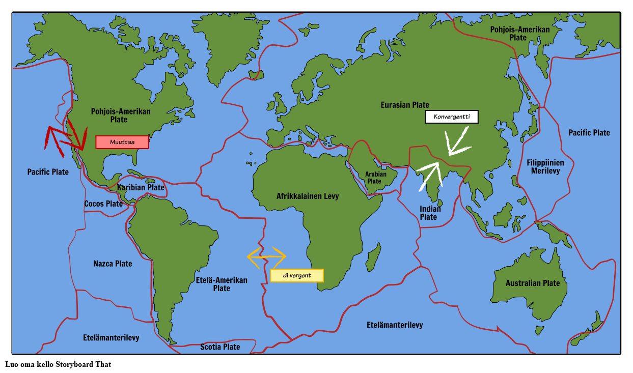 Tectonic Plate Map Storyboard by fi-examples