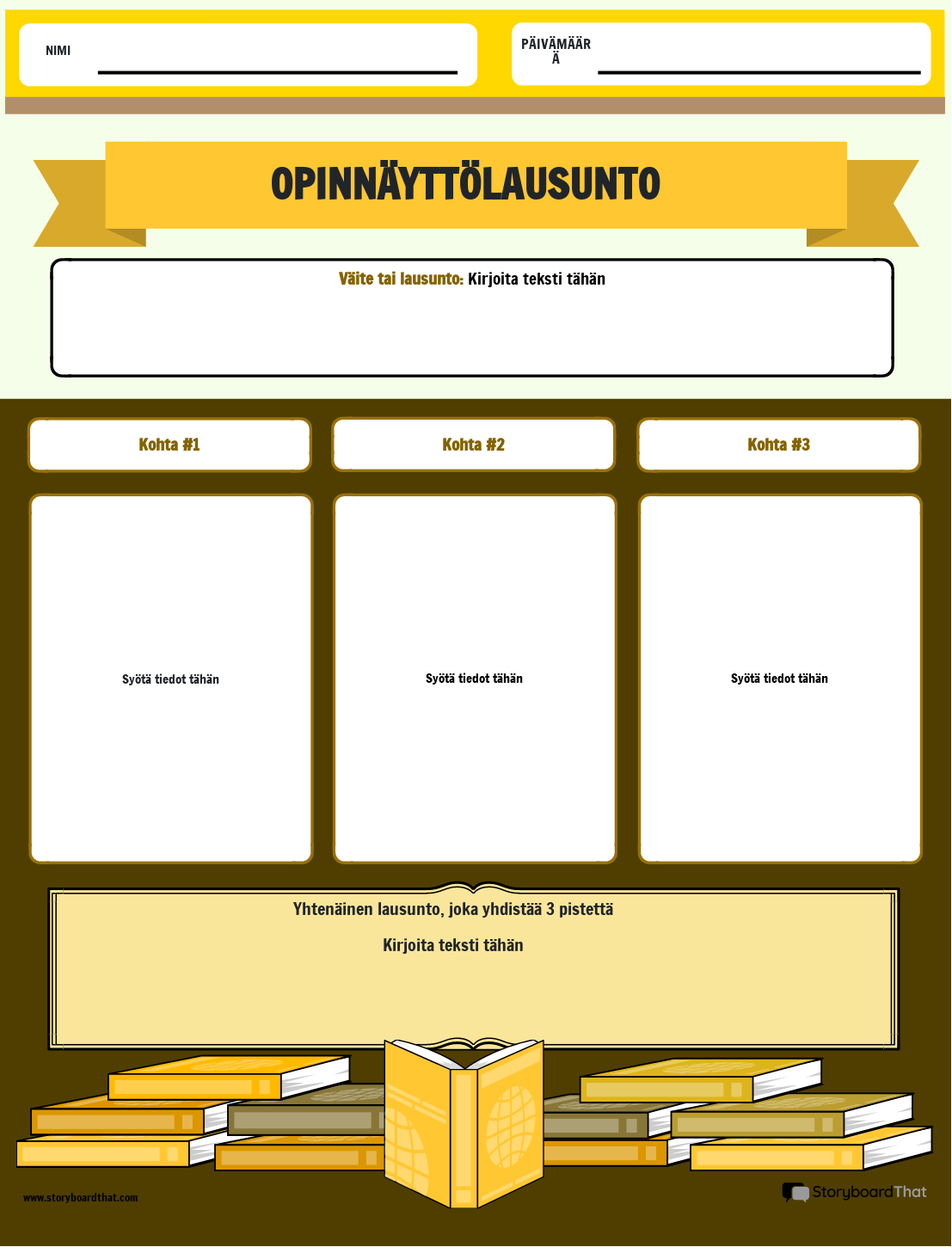 Thesis Statement Book Theme Storyboard by fi-examples