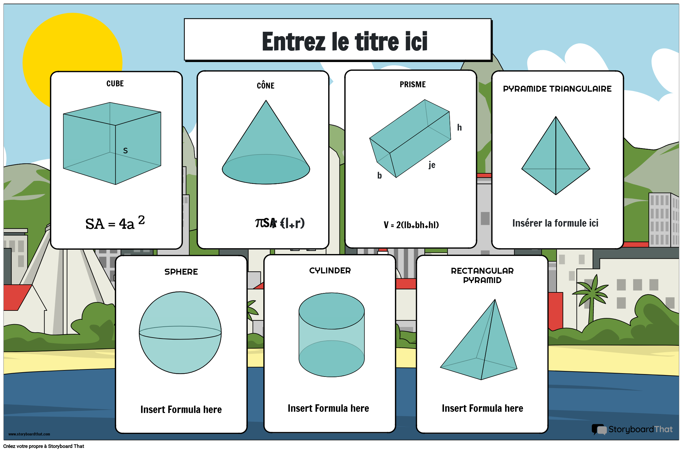 exemples de formules de surface de prisme triangulaire