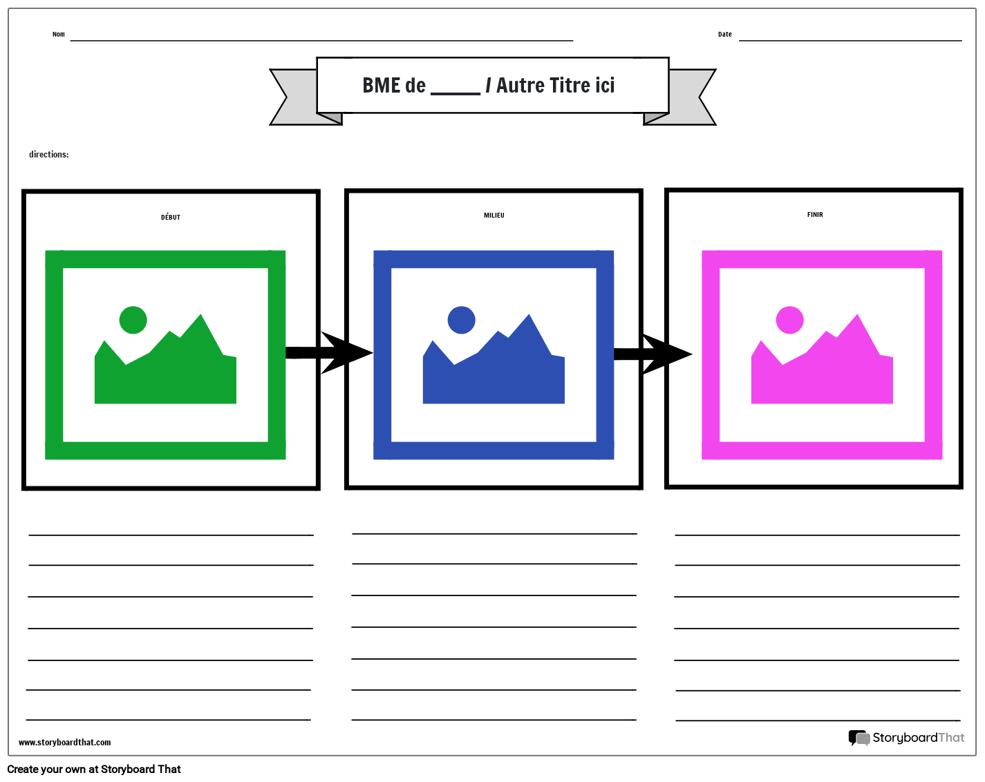 BME 3 Couleur Storyboard por fr-examples