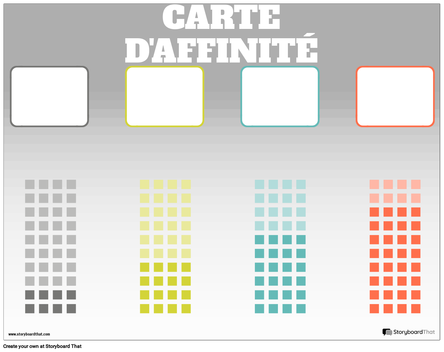 Carte D'affinité 2 Раскадровка по fr-examples