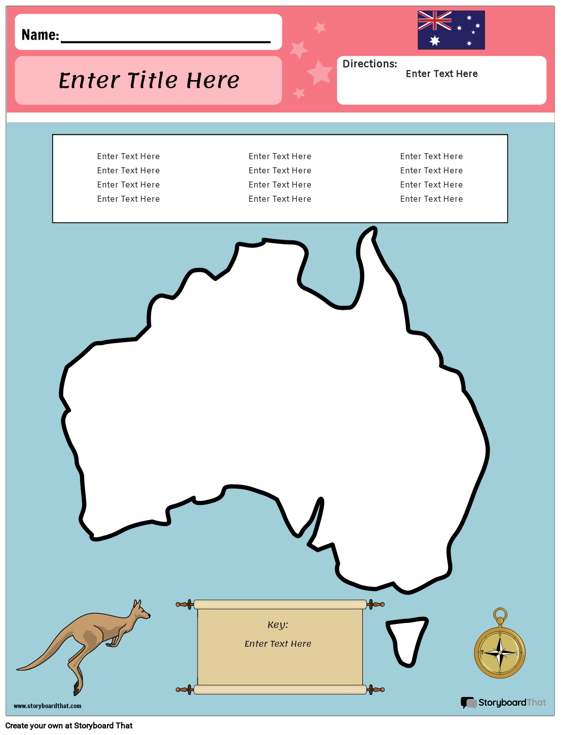 Carte de L&#39;Australie