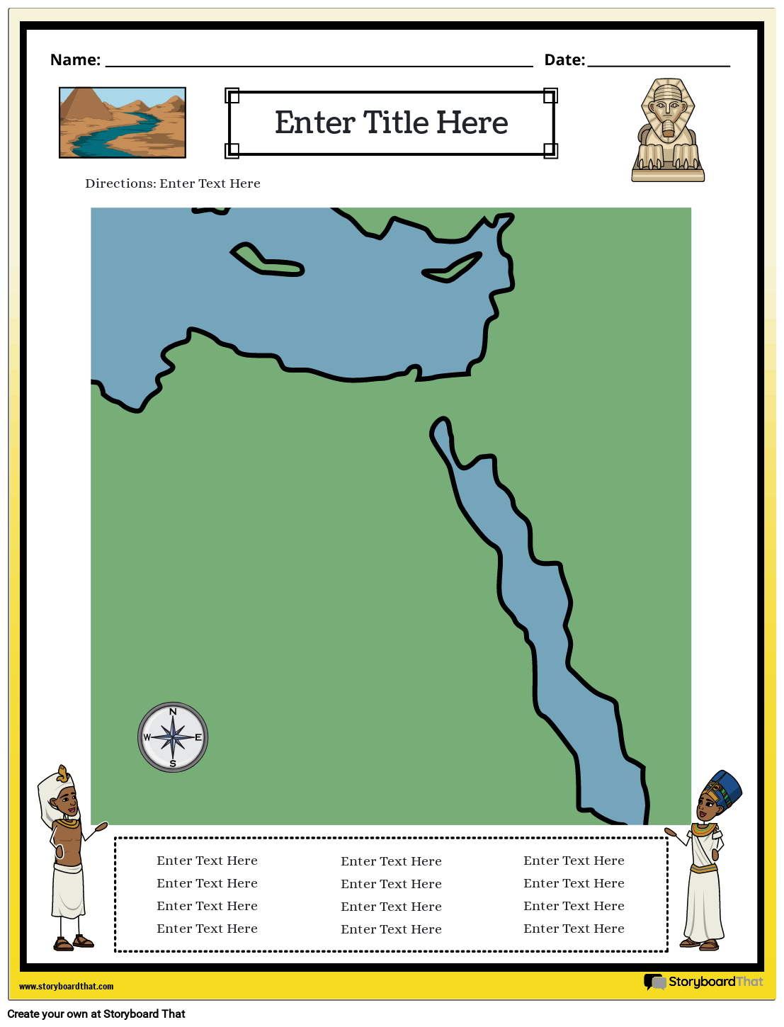 Carte de L&#39;Égypte Ancienne