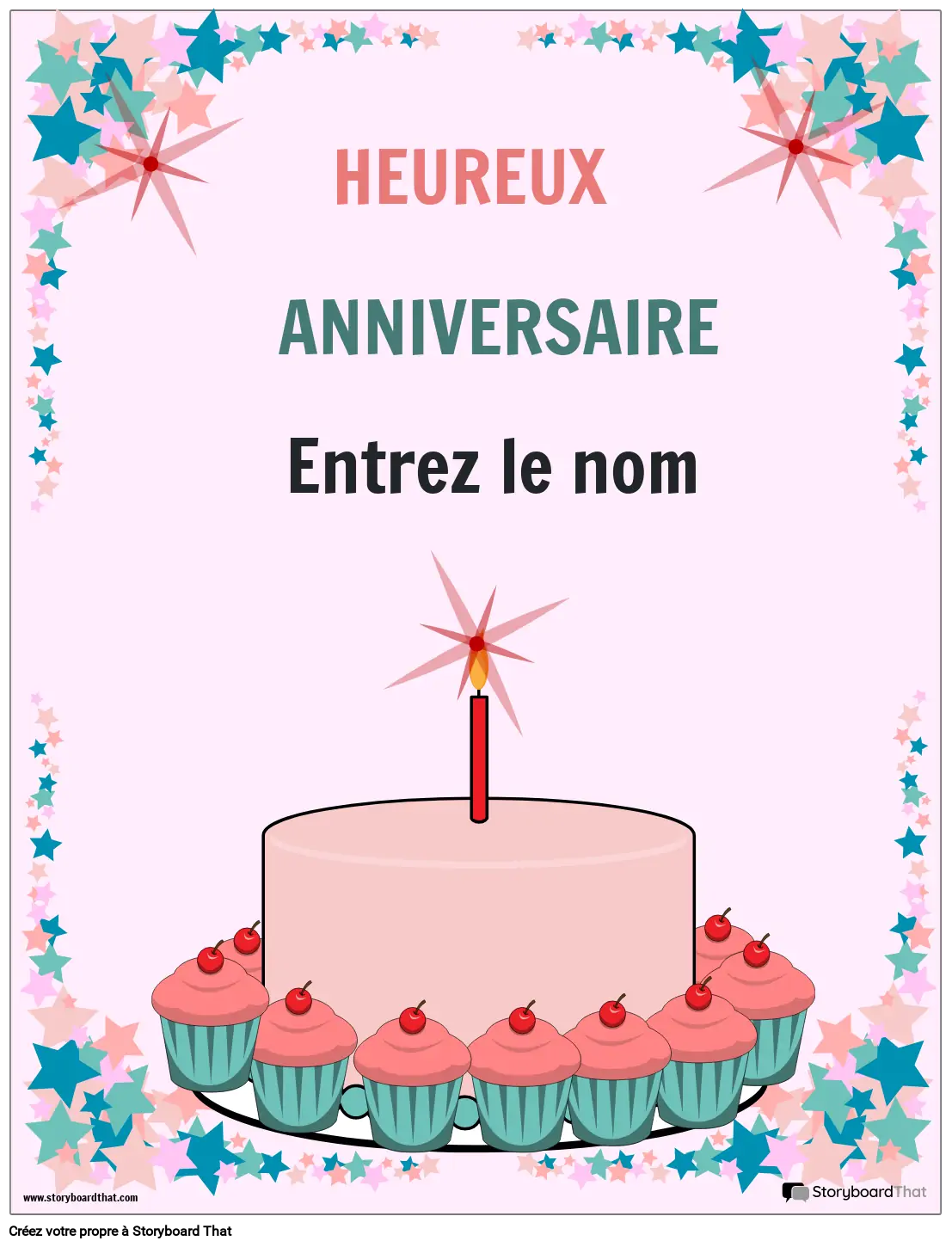 Certificat D&#39;anniversaire Personnalisable