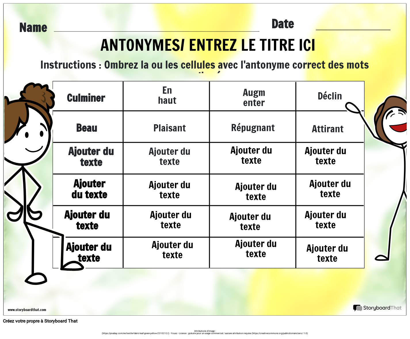 colorie-la-feuille-de-travail-des-antonymes-storyboard