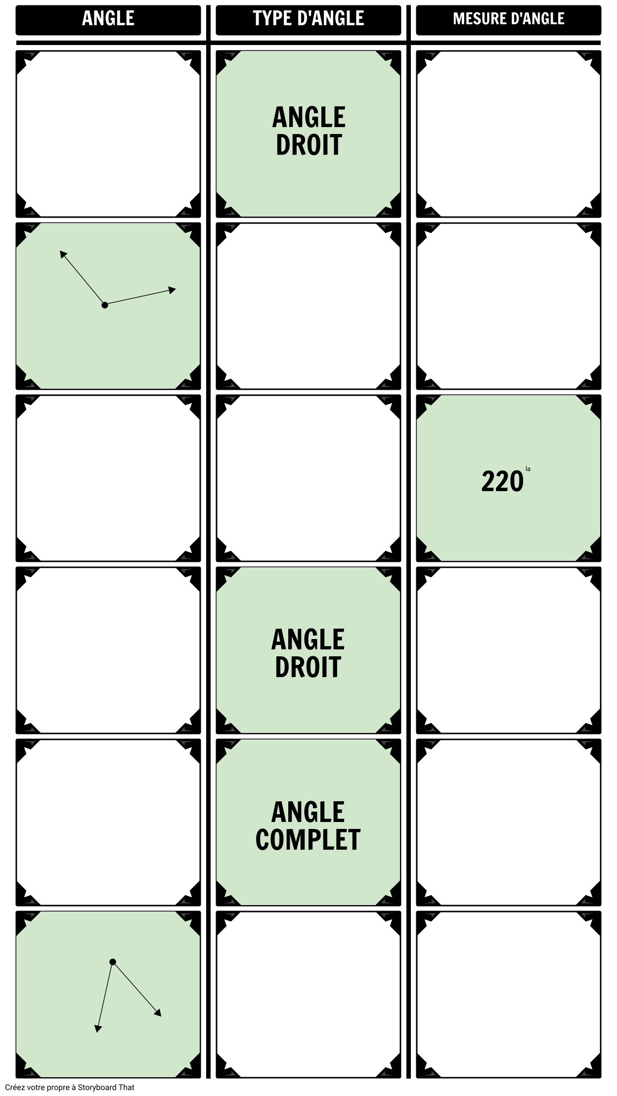 Types D'angles Storyboard by fr-examples