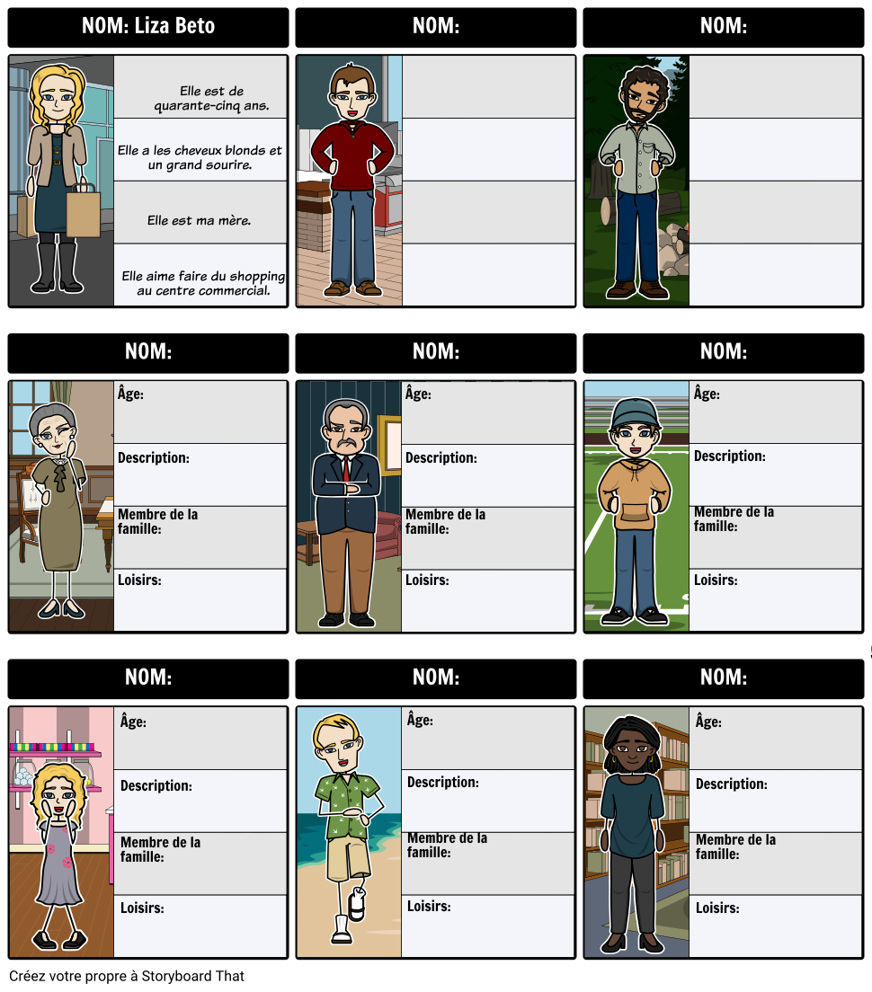 Espagnol Activite 4 Famille Storyboard By Fr Examples